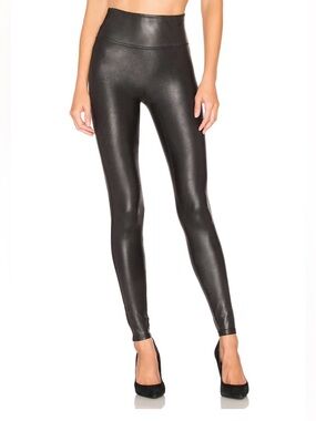 SPANX Women’s Faux Leather Leggings - Size Medium